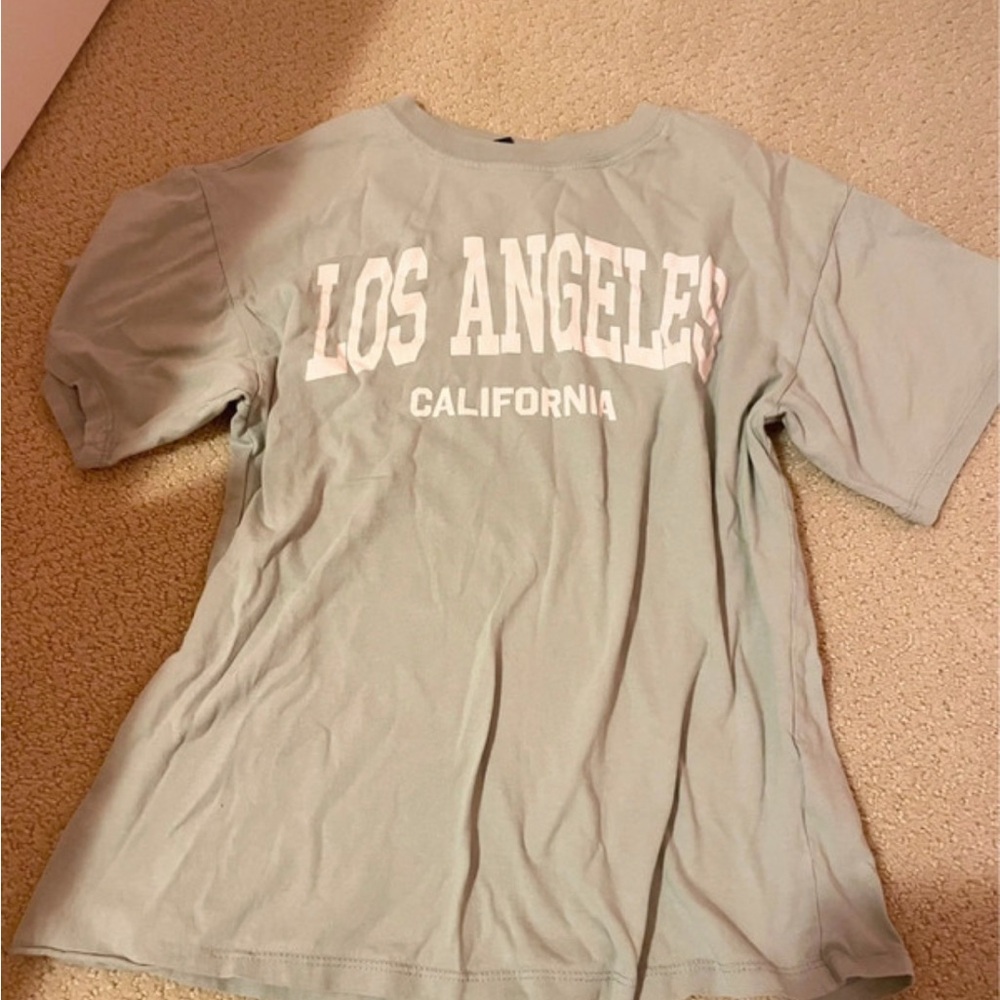 H&M Divided Light Green Graphic Tee